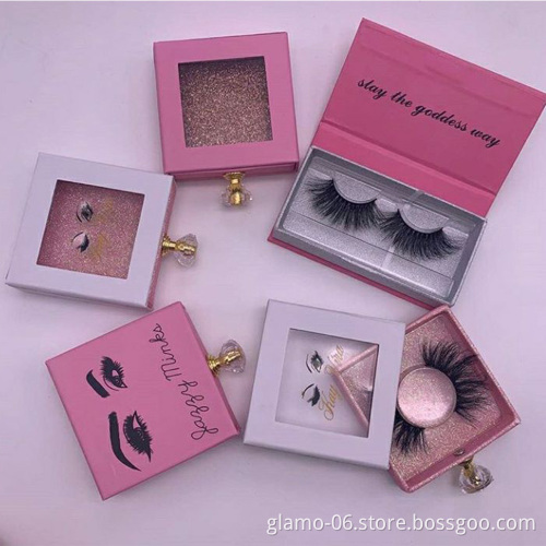 Mink Eyelash Mink Lashes Mink Eyelashes Vendor Free Sample Wholesale 3D Custom Private Label 3d Hand Made 25mm Transparent OEM